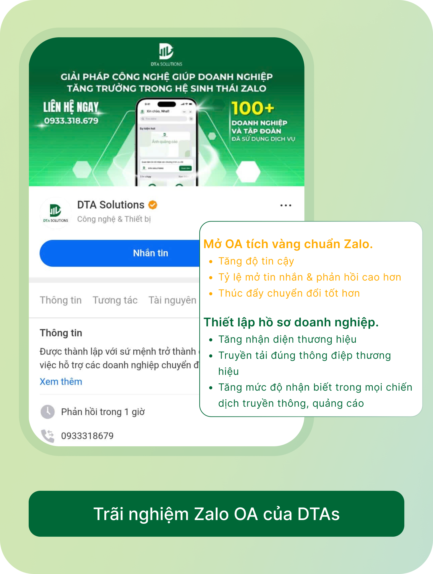 1 - Xây dựng kênh Zalo OA cho doanh nghiệp