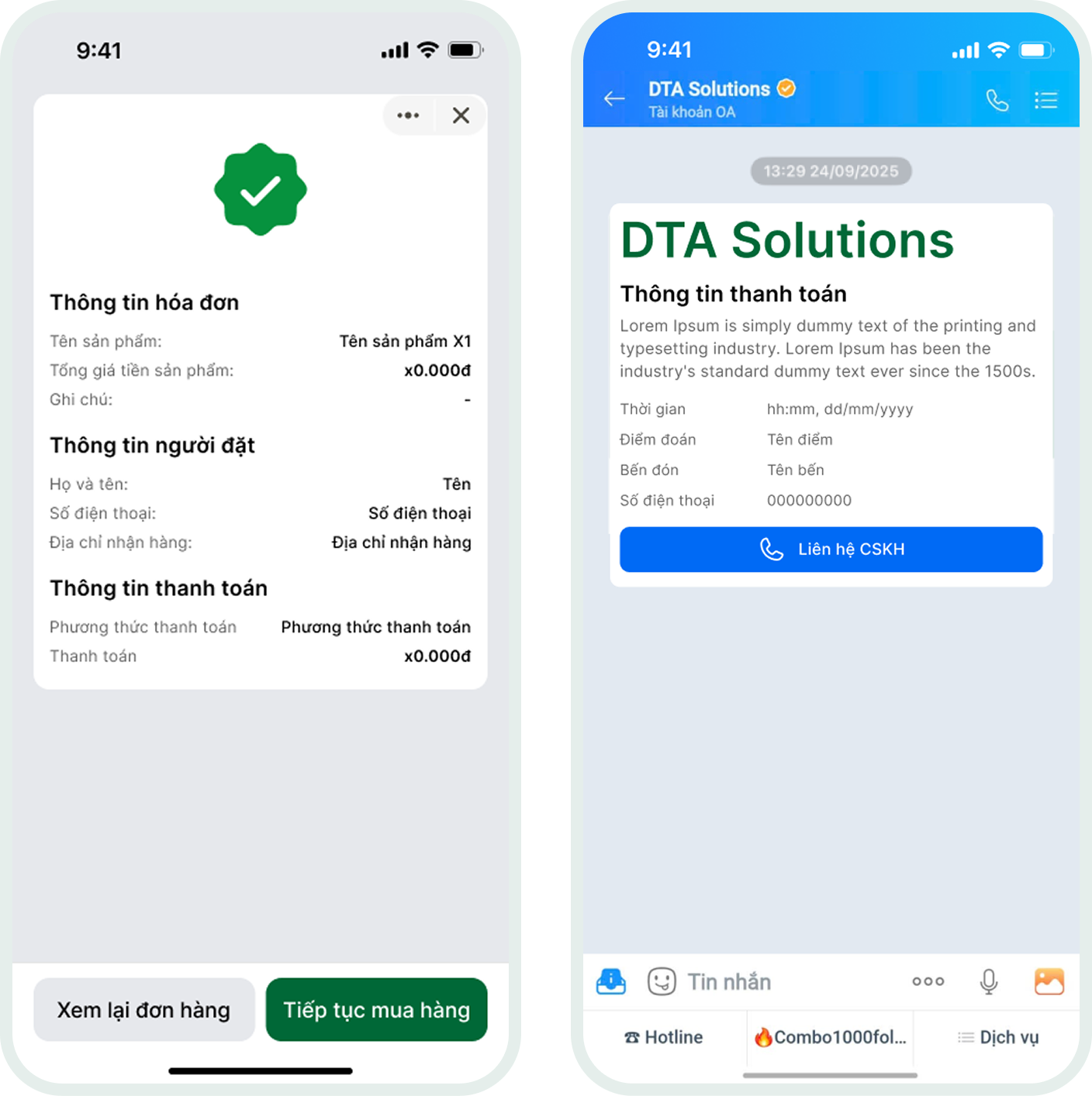 Kết quả thanh toán